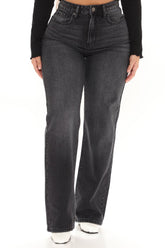 Orlando Vintage Straight Leg Jeans  - Black Ins Street